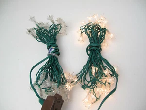 Lote De Colección De 2 Luces De Navidad Flores Transparentes Hecho En Japón Defecto  - Imagen 1 de 5