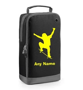 Skateboarder Print Personalised Sports Shoe Football Rugby Boot Bag School Gift - Picture 1 of 13