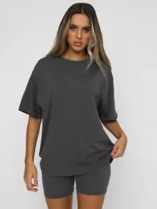 Women's solid color casual short-sleeved + shorts two-piece sets - Picture 1 of 19