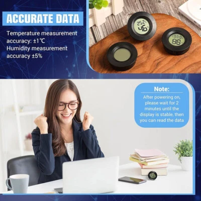 Mini Digital LCD Thermometer Hygrometer Humidity Temperature Meter Indoor  ^ - Image 1 of 4