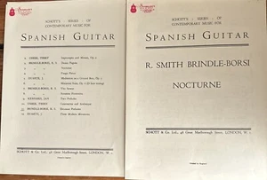 Spanish Guitar - Lot Of 2 - Brindle-Borsi Schott Classical Guitar Sheet Music - Picture 1 of 13