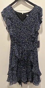 TOMMY HILFIGER Womens Belt Lined Flutter Sleeve Short Dress Plus 22W - Picture 1 of 11