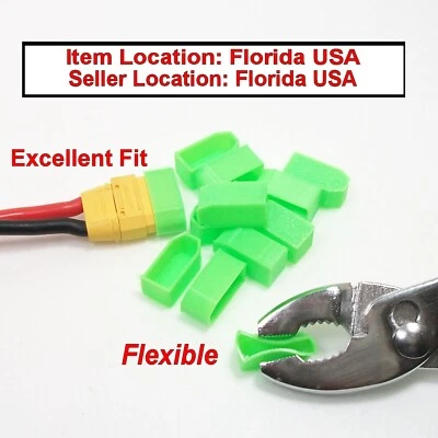 XT90 RC Battery Connector Cap Cover GREEN, RED, YELLOW,  Lots of 12 each - Image 1 of 2