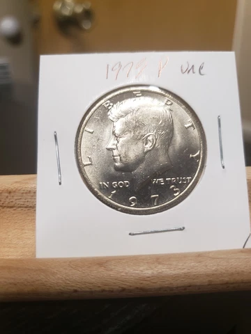 1973 P Uncirculated Kennedy 50c Half Dollar Actual Coin Pictured Cover