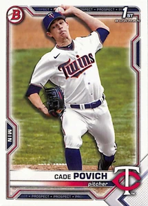 2021 Bowman Draft Paper 1st CADE POVICH #BD-104 Minnesota Twins - Picture 1 of 2