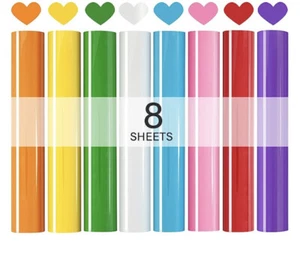 A Fun Center Heat Transfer Vinyl Assorted rainbow Sheets HTV - Picture 1 of 5