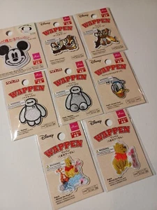 Daiso Disney Wappen Patch Lot Of 8 Mickey Mouse Donald Duck Chip and Dale etc - Picture 1 of 9