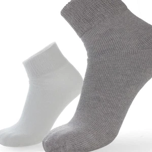 Non-Binding Diabetic Combed Cotton Quarter Socks, Mens, 6 Pair/Pack - Picture 1 of 4
