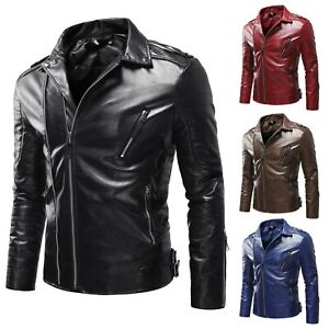 Men's pressed cotton windproof motorcycle leather jacket jacket