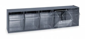 Contenedores de punta transparente Quantum Storage QTB305GY, gris - 5,25 x 23,62 x 6,5 pulgadas *NUEVO* - Imagen 1 de 2