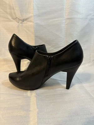  Botines Worthington con plataforma de cuero negro para mujer talla 8,5 Foto 1 de 4