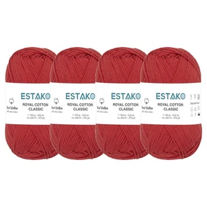 Royal Cotton Classic, (paquete de 4 madejas) 100 % hilo de algodón Giza, suave, súper fino... - Imagen 1 de 7