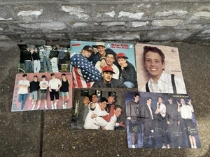 VINTAGE 90S BOP TEEN Beat MAGAZINES POSTER LOT New Kids On The Block Johnny Depp - Picture 1 of 16