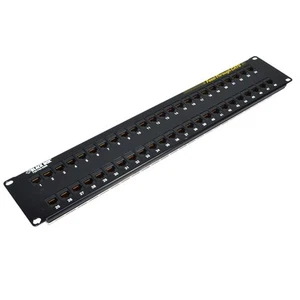 Black Box JPM820A CAT6 Feed-Through 48-Port Patch Panel RJ-45 TIA/EIA-568-B.2-1 - Picture 1 of 3