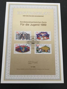 Bund, 1989, Jugend-ETB 10, Zirkus, Zuschlagsmarken, Mi. 1411-1414 - Bild 1 von 1