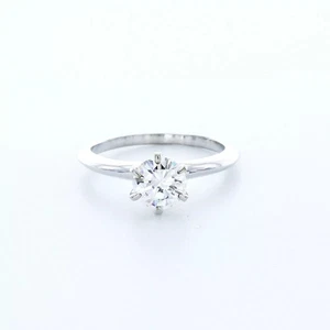 14K Gold Solitaire Engagement Ring Classic 1.35 CT Round Lab-Grown Diamond I VS1 - Picture 1 of 5