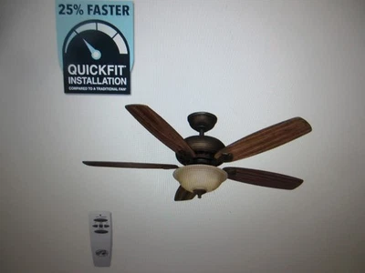 Hampton Bay Southwind 52 in. Indoor LED Venetian Bronze Ceiling Fan with Remote - Image 1 of 4