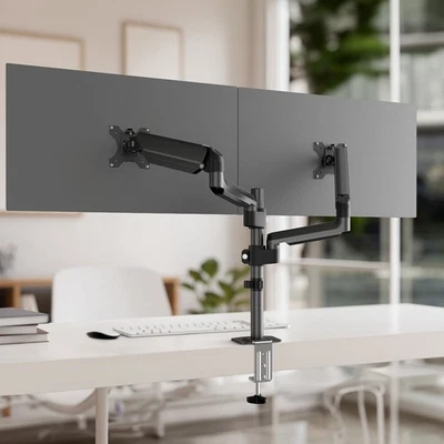 2 fach Monitor Halterung 13 - 32 Zoll Dual Schwenkarm 2x 9 Kg Bildschirm Halter - Bild 1 von 4