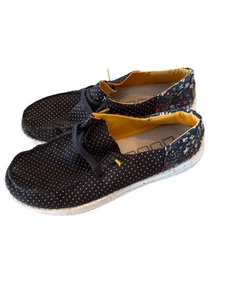 Hey Dude Wendy Funk Floral Dots Shoes Women's Size 7 EU 38 Good Used Condition - Picture 1 of 11