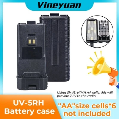 6AA Extended Durable UV-5RH Battery Case For Baofeng UV-5RH UV-5RM Radio - Image 1 of 4