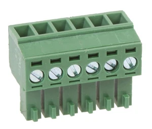 MULTICOMP PRO - 3.5mm Pluggable Terminal Block, Plug, 6 Way, 26AWG to 16AWG, 10A - Picture 1 of 1