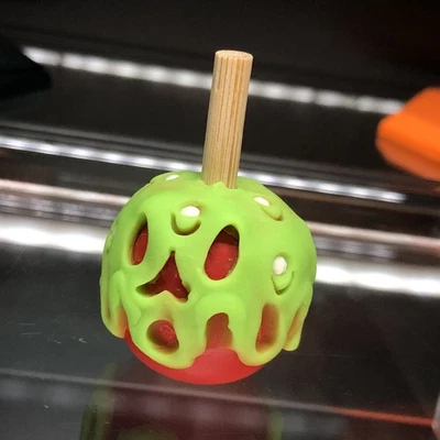 OOAK Handmade Clay | (POISON CANDY APPLE) Halloween Figure Art Artist Polymer - Image 1 of 4