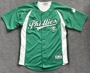 Philadelphia PHILLIES MLB Authentic Merch TrueFan IRISH Baseball Jersey - Large - Picture 1 of 9