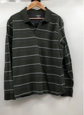 Camisa Jersey Hombre St. Johns Bay Verde Manga Larga Gamuza - Talla Grande Foto 1 de 4