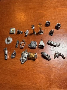 Sterling Silber und Silber Ton Lot 20 Gemischte Charms Individuelle Auswahl - Bild 1 von 10