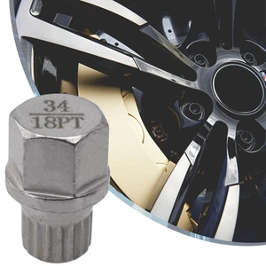 For Wheel Lock Lug Nut Hollow Lug Nut Screw Silver Tone Wheel Lock - Picture 1 of 24