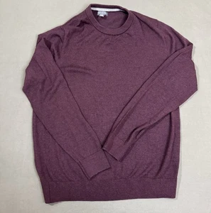 VAN HEUSEN Pullover Sweater Crew Neck  Cotton Classic Style Men's M Burgandy - Picture 1 of 5
