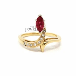 14K Gold VS/F-G Diamant - Rubin Juli Geburtsstein Schlange Schlange Ring für Valentinstag - Bild 1 von 5