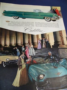 1956 Cadillac convertible large-mag car ad-formal- Boston Museum of Fine Arts - Picture 1 of 1