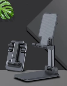 Adjustable Phone Stand Tablet Desktop Holder Foldable Mount iPad iPhone Kindle - Picture 1 of 14