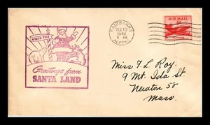 DR JIM STAMPS US COVER GREETINGS FROM SANTA LAND FAIRBANKS ALASKA AIR MAIL - Picture 1 of 2