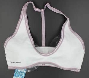 NUEVO CON ETIQUETAS FREE PEOPLE OB716361 "Kickin It" Bralette Inalámbrico Algodón Espalda Corredora, Blanco M - Imagen 1 de 5