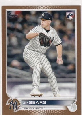 2022 TOPPS GOLD /2022 RC JP SEARS NEW YORK YANKEES ROOKIE PARALLELS GE-896 - Image 1 of 2