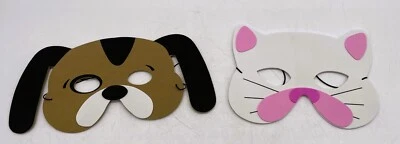 Foam Fun Animal Mask, Party Mask for Children, 2 pack, Dog, Cat, Kids, Birthday - Image 1 of 2
