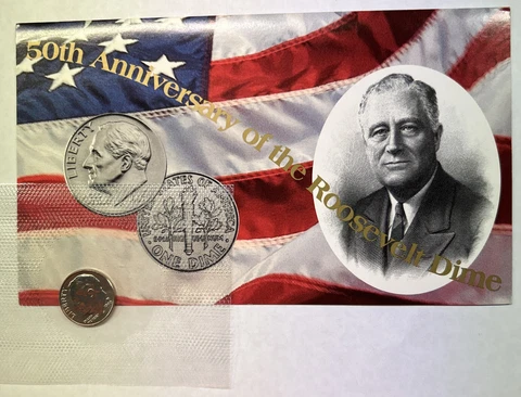 1996 W Uncirculated Roosevelt Dime in US Mint Cello with COA - Free Shipping Cover