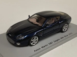 1/43 Spark Aston Martin DB7 Zegato Coupe in Metallic Blue from 2003 S0376 - Picture 1 of 10
