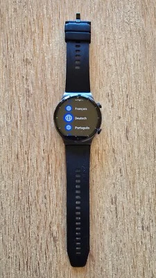 Huawei Watch GT2  46mm Gehäuse schwarz Silikonarmband Ladeschale mit Kabel - Bild 1 von 4
