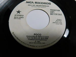 Poco– Sea Of Heartbreak 1982 7" Single PROMO MCA-52001 - Picture 1 of 4