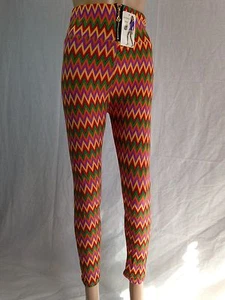PANTALONES LEGGINGS MUJER ESTAMPADO CHEVRON COLORES BRILLANTES - Imagen 1 de 11