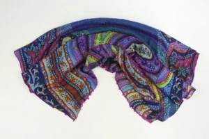 Etro Faltschal Lila & Rosa Seide Geometrisch Freizeit Leicht Bohemian - Bild 1 von 14