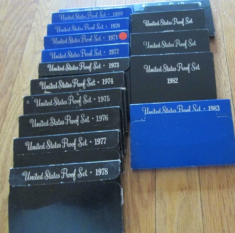 1968  to 1983  Proof Sets U.S. Mint 16 Proof Set San Francisco Mint Investment Cover