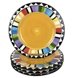 Sierra Sol Salad Plates 8 1/2” Handpainted Set Of 4 Southwestern - Picture 1 of 7