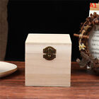 Retro Jewelry Box Organizer Box Natural Wood Clamshell Storage Rectangle Cas-bf