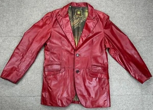 Kuhlman Herren Langarm Echtleder Jacke mit zwei Knöpfen Größe 2 - Bild 1 von 14