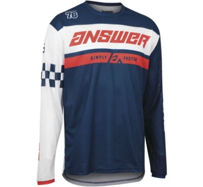 Answer Racing A22 Arkon Octane Blue & Red MX Off-Road Jersey Men's XS - 2XL - Image 1 of 2
