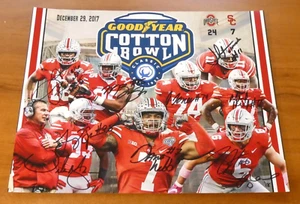 Ohio State 2017 Cotton Bowl Urban Meyer und 7 Spieler handsigniertes 11x14 Foto - Bild 1 von 10